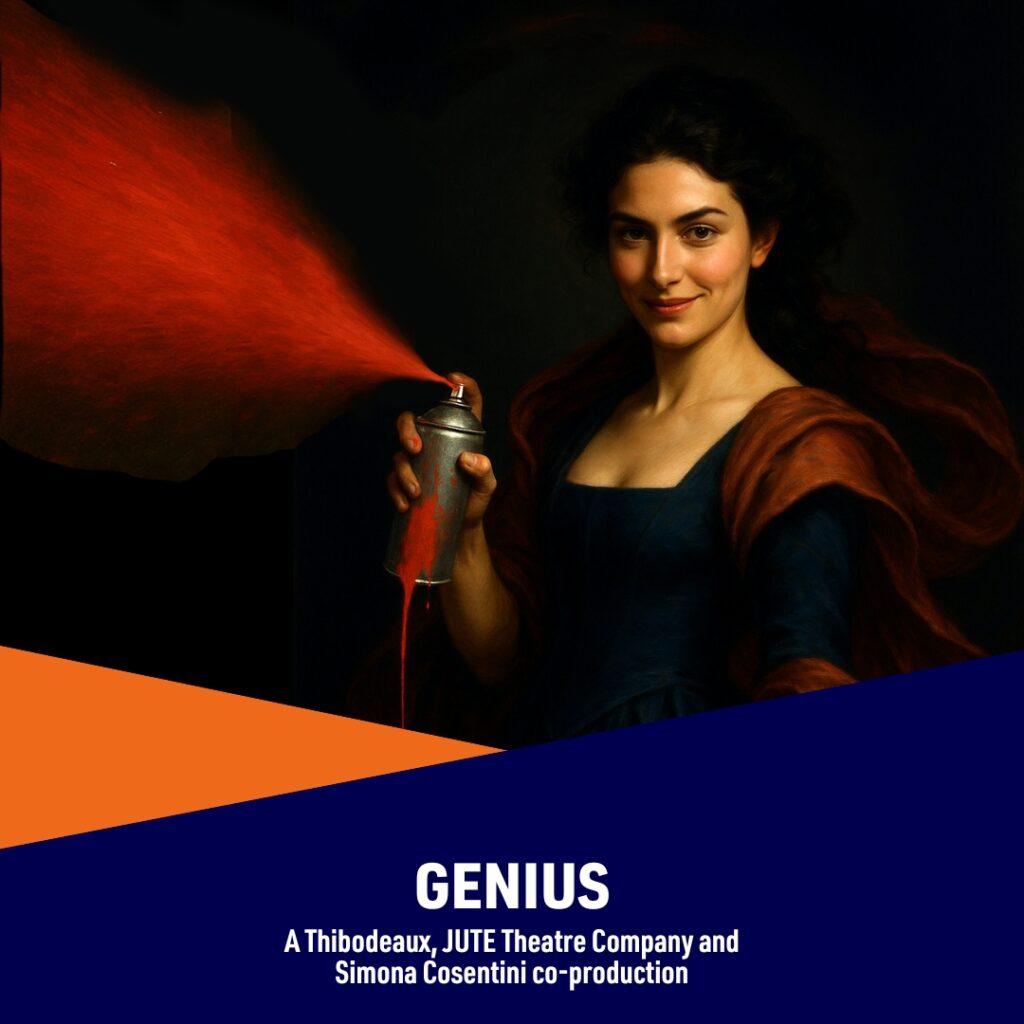 Geniius artwork Baroque lady with graffiti can