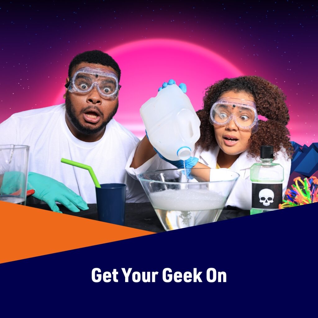 Two First Nations actors as science geeks